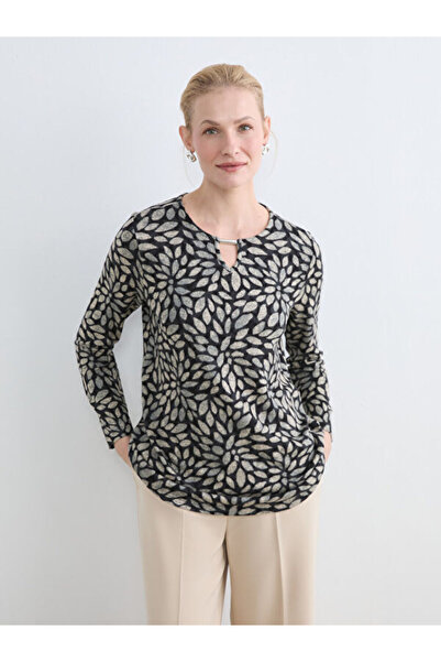 LC Waikiki Rmz Gi̇yi̇m Farkiyla Zero Roba Collar Floral Blouse