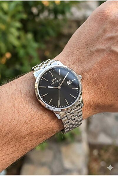 Slazenger 41mm Classic Men's Wristwatch |   Silver Color Steel Cord, with Cal...