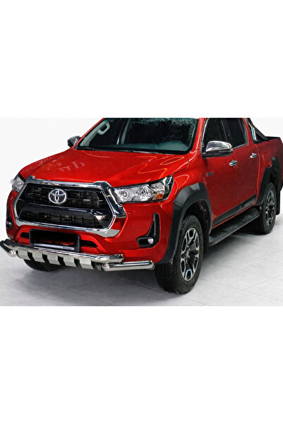 TMZ Garage 2015+TOYOTA HİLUX ÖN TAMPON KORUMA DEMİRİ KROM 76MM