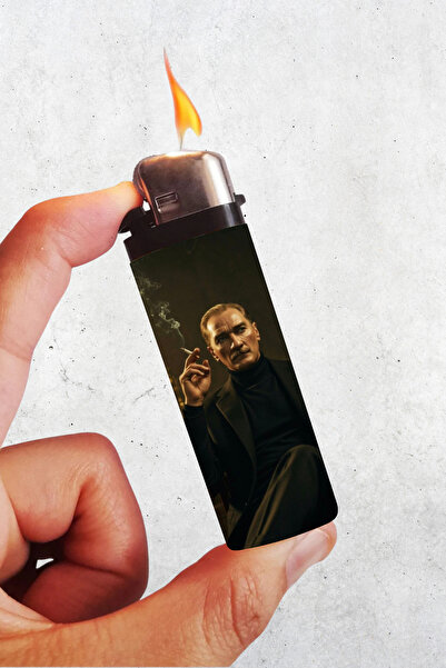 Huggy Craft Atatürk Baskılı Klasik Çakmak, Tekrar Doldurulabilir