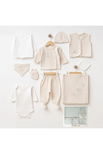 Gaye %100 Pamuklu OEKO-TEX Gemili 10’lu Hastane Çıkışı Yenidoğan Set 0–3 Kız ...