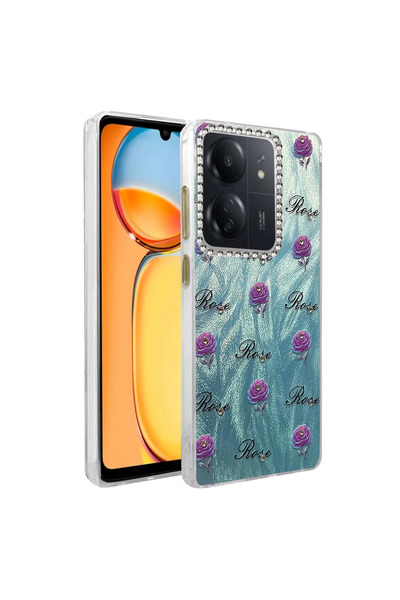 eco port Redmi 13c case blade mirror pattern cover - pattern 9