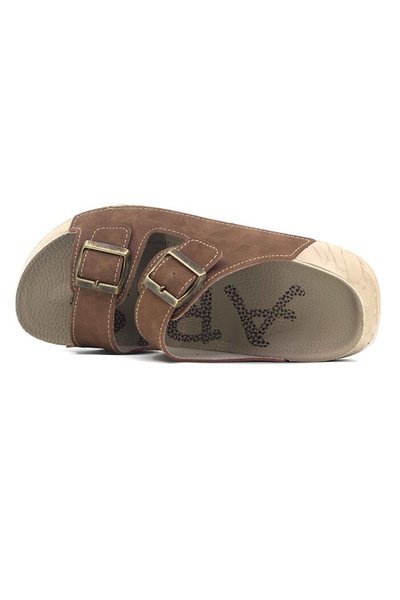 Auris Kadın Çift Tokalı Anatomik Tabanlı Rahat Yazlık Günlük Terlik