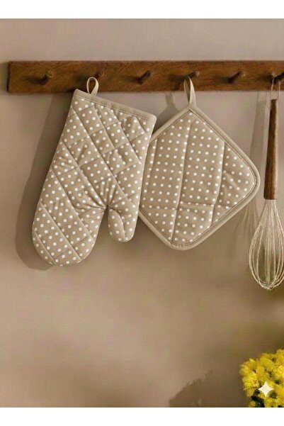 EvimSoft Yanmaz ve Isıya Dayanıklı Fırın Eldiveni ve Tutacak (1 adet eldiven ...