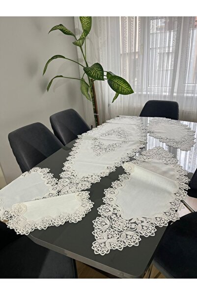 BRL ÇEYİZ HOME Luxury Living Room Sets with Lacquer Guipure on Linen