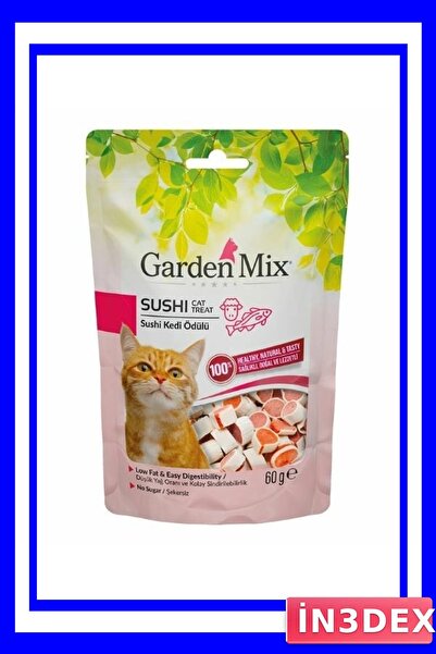 İN3DEX Düşük Yağlı Şekersiz Kedi Ödül Maması 60 Gr Kuzulu Sushi