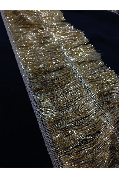 ULUPAMİR Gold Glitter Fringed Decorative Ribbon 15 cm