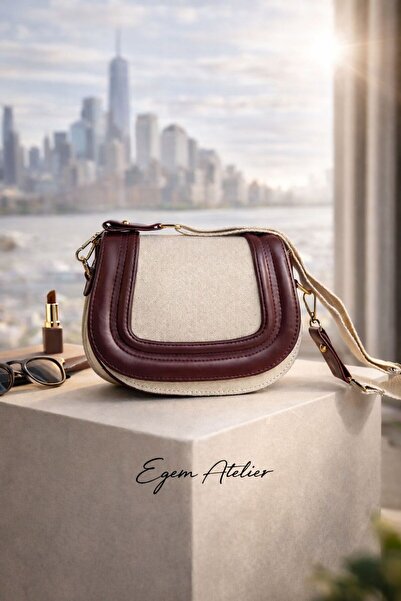 EGEM ATELİER Women's Cross Arm and Shoulder Bag 3 Compartments Daily Bag