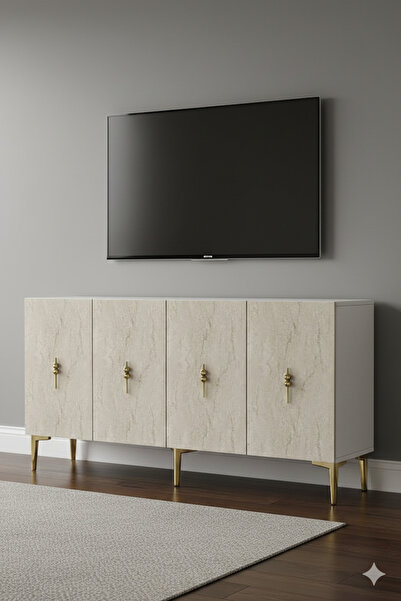 YUMEDİ DESİGN KA1527BTG - AYSHE KONSOL ,TV SEHPASI , ÇOK AMAÇLI DOLAP, KAHVE ...