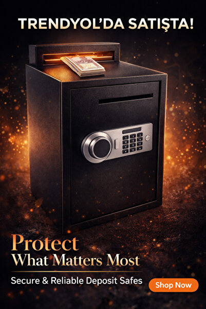 SAFEBOX Çelik Kasa Şifreli, Parmak İzli ve Anahtarlı Kullanımı Kolay Uzun Ömü...