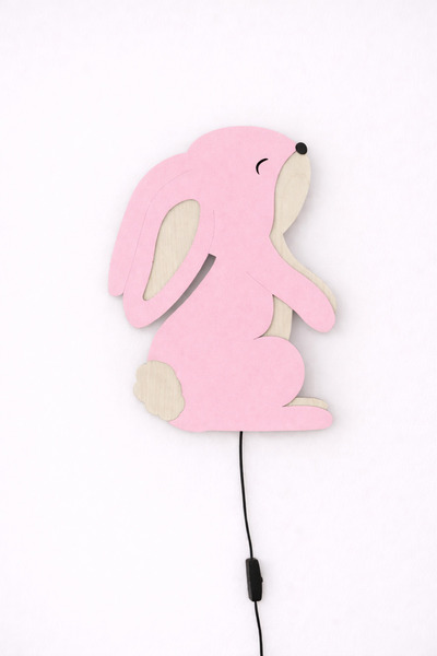 ineffable store tarif edilemez Sevimli Tavşan Ahşap Gece Lambası