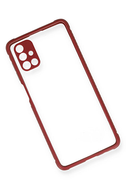 Epilons حافظة Galaxy M51 شفافة من السيليكون - فوشيا