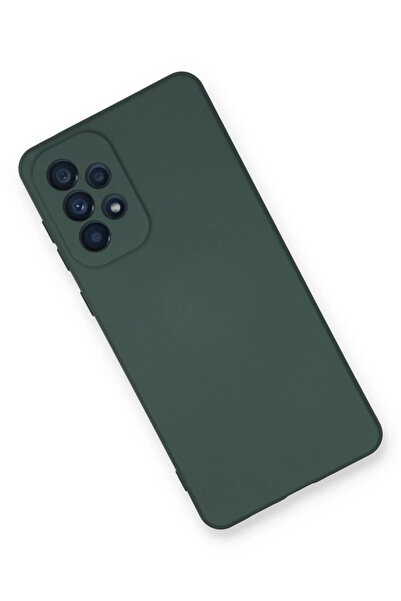 Epilons حافظة هاتف جالاكسي A53 5G من السيليكون المخملي الداخلي - أخضر داكن