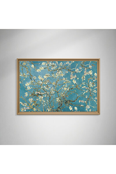 AHSENİCO Çiçek Açan Badem Ağacı - Almond Blossom -Mavi -Vincent van Gogh - Çe...