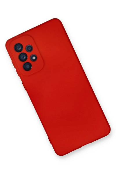 Epilons حافظة هاتف جالاكسي A33 5G من السيليكون المخملي الداخلي - أحمر