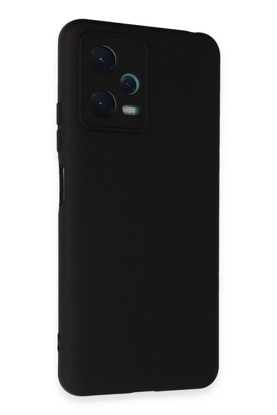 Epilons حافظة ريدمي نوت 12 5G من السيليكون المخملي الداخلي - أسود