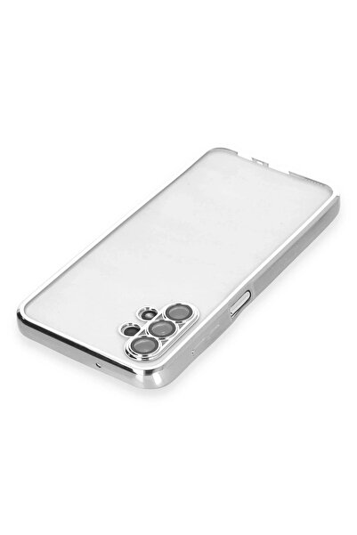 Epilons حافظة جالاكسي A13 4G من السيليكون مع عدسة - فضي