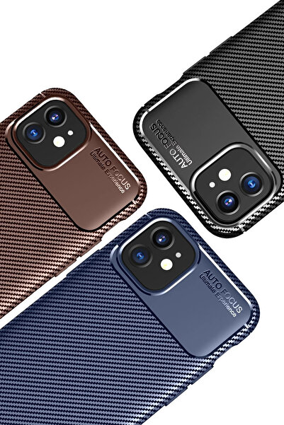 Najmaddin غطاء كربوني للتركيز التلقائي من نيو فيس لهاتف آيفون 12 ميني - أزرق ...