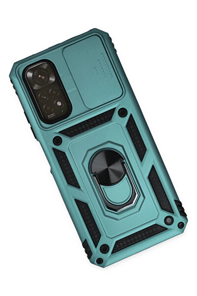 Epilons حافظة ريدمي نوت 11 من السيليكون مع حلقة عدسة بارس - أخضر