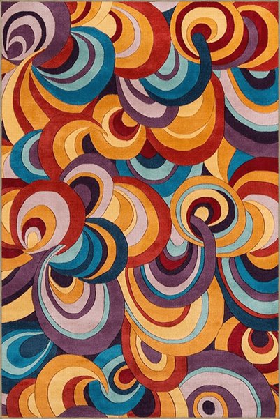 Rugs Modern Halı Πολύχρωμο, αφηρημένο, σπειροειδές, με γεωμετρικό μοτίβο, με ...