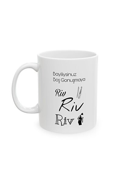 KAFA BASKI Karadeniz Riv Riv Riv Tasarımlı Porselen Kupa Bardak - Karadeniz Ş...