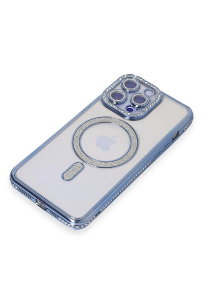 Epilons حافظة آيفون 14 مضحكة بتصميم فضي مغناطيسي -