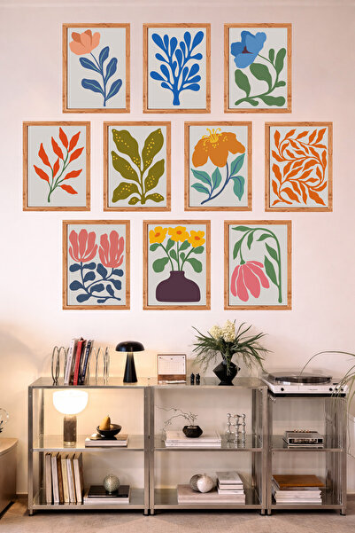 UNT 10-Frame Look Kitchen |   Modern |   Retro Wall Poster Painting Set – 15X...