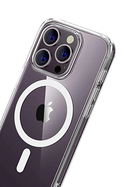 Epilons غطاء ماج سيف شفاف صلب لهاتف آيفون 15 - شفاف