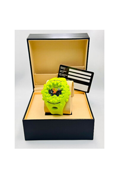 LAOBAN ساعة رياضية للحماية باللون الأخضر النيون - تصميم متين وأنيق