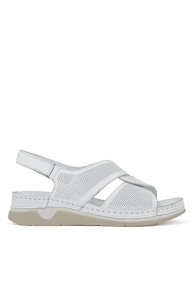Ziya , Women's Genuine Leather Sandals 1611008Zm27 White