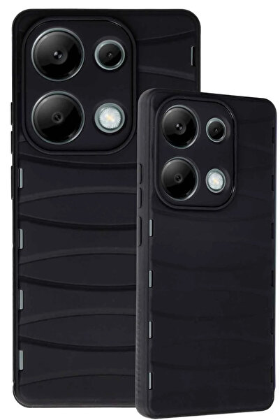 Epilons غطاء حماية سيليكون لهاتف ريدمي نوت 13 الجيل الرابع من بيبركاس - أسود