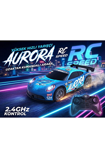 Globemart 1:22 Profesyonel RC Drift Aracı 2.4GHz Şarjlı Full Fonksiyon LED Iş...