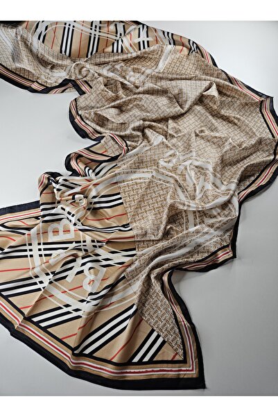 Shiva Scarfs New Season Line Pattern Voile Silk Shawl Scarf Accessory Silk Sc...