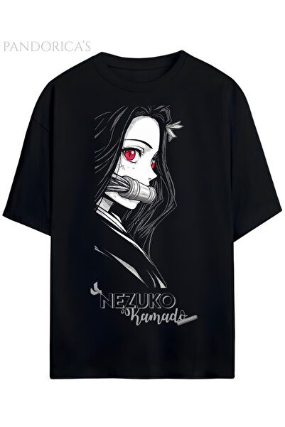 Grafftee Clothing Tricou unisex din bumbac cu design Demon Slayer Pandorica