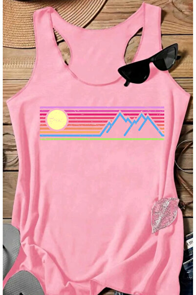 SUNFREE تي شيرت نسائي من القطن مطبوع عليه NATURE