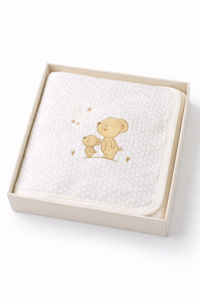 My Babies Label Unısex 90x90 Çift Katlı Kapitone Bebek Battaniyesi Pamuklu Kumaş