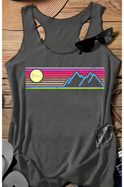 SUNFREE تي شيرت نسائي من القطن مطبوع عليه NATURE