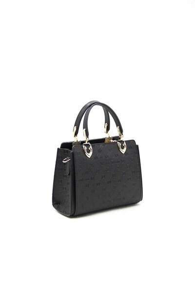 Silver Polo 1133 Women's Hand and Shoulder Bag Black