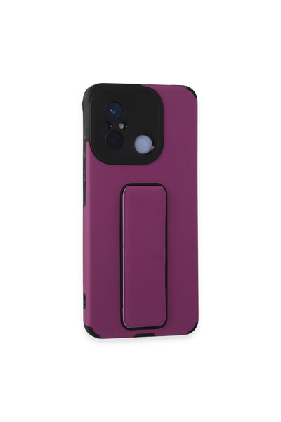 eco port حافظة Redmi 12c ميجا ستاند سيليكون - بنفسجي