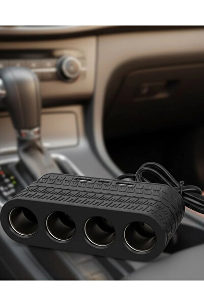 shopwave موزع طاقة آمن للسيارة مع 4 مداخل ولاعة ولاعة من النوع C ودعم USB