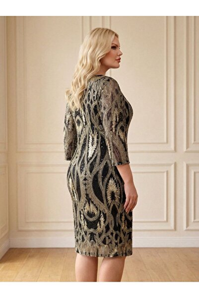 Hanezza Βραδινό φόρεμα μεγάλου μεγέθους