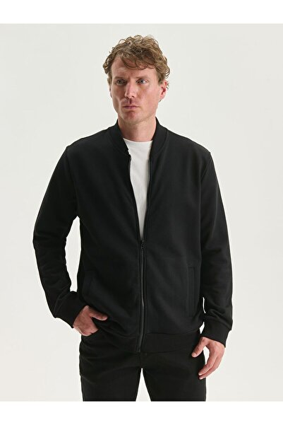 LC Waikiki College Collar Long Sleeve Men's Zippered Sweatshirt