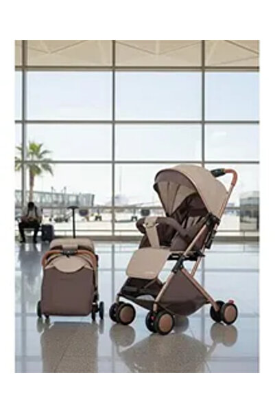 Fun Moment Lightweight And Foldable Stroller For Travel - Brown
