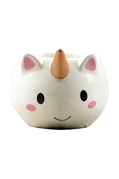 HALAMODO 3D Unicorn Coffee Mug White/Gold/Blue