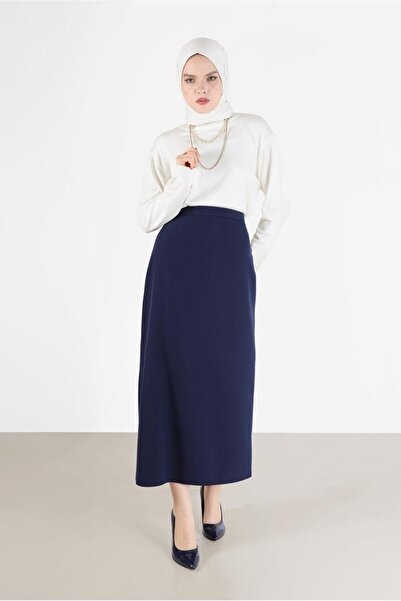 TRENDTESETTÜR KADIN LACİVERT KALEM ETEK 60129