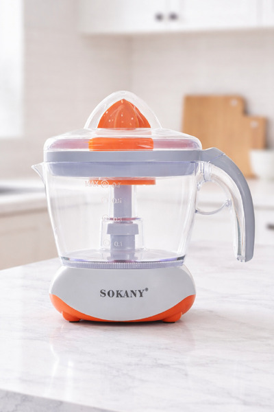 SOKANY Turuncu Narenciye Sıkma Makinesi 700 ml Pratik Kullanım WK-725