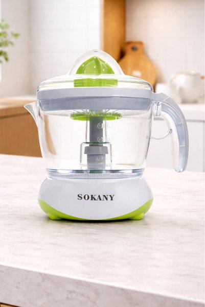 SOKANY Yeşil Narenciye Sıkma Makinesi 700 ml Pratik Kullanım WK-725
