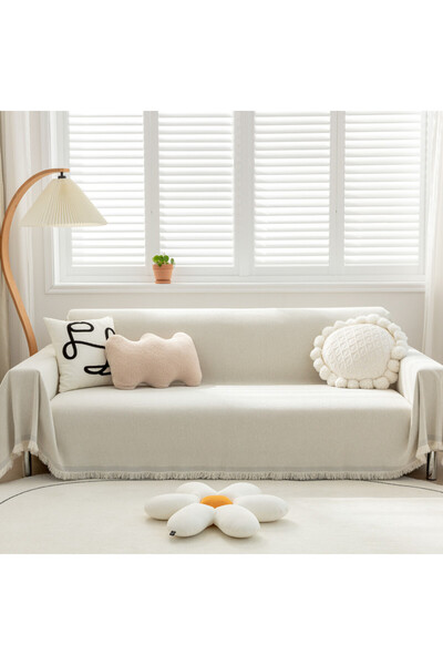 Arabest Chenille Sofa Cover Extra Wide Waterproof Sofa Cover for 2-3 Cushion ...