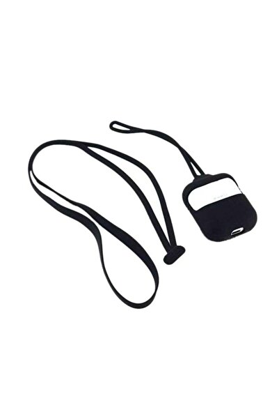 HALAMODO غطاء حماية سيليكون لسماعات ابل ايربودز - لون أسود