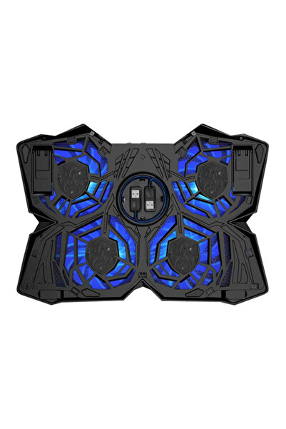 HALAMODO USB Powered Flat Laptop Cooling Pad Radiator With LED Black/Blue